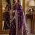 Wine soft silk blend banarasi jacuard work festive saree with unstitched blouse piece
