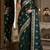 Green soft silk blend banarasi jacuard work festive saree with unstitched blouse piece