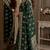 Green soft silk blend banarasi jacuard work festive saree with unstitched blouse piece
