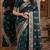 Rama soft silk blend banarasi jacuard work festive saree with unstitched blouse piece