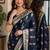 Blue soft silk blend banarasi jacuard work festive saree with unstitched blouse piece