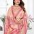 peach woven designer spun cotton blend fabric smart traditional saree