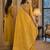Yellow soft silk blend banarasi jacuard work festive saree with unstitched blouse piece