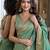 Rama soft silk blend banarasi jacuard work festive saree with unstitched blouse piece