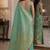 Rama soft silk blend banarasi jacuard work festive saree with unstitched blouse piece