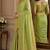 Pista soft silk blend banarasi jacuard work festive saree with unstitched blouse piece