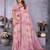 pink woven designer spun cotton blend fabric smart traditional saree
