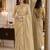 Cream soft silk blend banarasi jacuard work festive saree with unstitched blouse piece