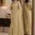 Cream soft silk blend banarasi jacuard work festive saree with unstitched blouse piece
