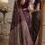 Wine soft silk blend banarasi jacuard work festive saree with unstitched blouse piece