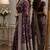 Wine soft silk blend banarasi jacuard work festive saree with unstitched blouse piece