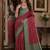 Pink soft silk blend banarasi jacuard work festive saree with unstitched blouse piece