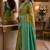 Parrot green soft silk blend banarasi jacuard work festive saree with unstitched blouse piece