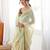 Mahendi color smart fendy satin fabric designer ethnic partywear saree