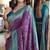 Wine soft silk blend banarasi jacuard work festive saree with unstitched blouse piece
