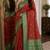 Red soft silk blend banarasi jacuard work festive saree with unstitched blouse piece