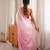 Pink color smart fendy satin fabric designer ethnic partywear saree