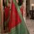 Red soft silk blend banarasi jacuard work festive saree with unstitched blouse piece