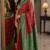 Red soft silk blend banarasi jacuard work festive saree with unstitched blouse piece