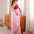 Pink color smart fendy satin fabric designer ethnic partywear saree