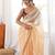 Yellow color smart fendy satin fabric designer ethnic partywear saree