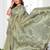 pista color smart spun cotton blend fabric woven designer saree