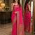 Pink soft silk blend banarasi jacuard work festive saree with unstitched blouse piece