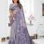 grey color smart spun cotton blend fabric woven designer saree