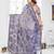 grey color smart spun cotton blend fabric woven designer saree