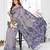 grey color smart spun cotton blend fabric woven designer saree