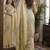 Cream soft silk blend banarasi jacuard work festive saree with unstitched blouse piece