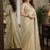 Cream soft silk blend banarasi jacuard work festive saree with unstitched blouse piece