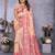 peach color smart spun cotton blend fabric woven designer saree