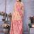 peach color smart spun cotton blend fabric woven designer saree
