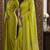 Parrot green soft silk blend banarasi jacuard work festive saree with unstitched blouse piece