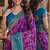 Purple soft silk blend banarasi jacuard work festive saree with unstitched blouse piece