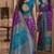 Purple soft silk blend banarasi jacuard work festive saree with unstitched blouse piece