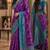 Purple soft silk blend banarasi jacuard work festive saree with unstitched blouse piece
