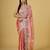 gajri color smart tissue fabric sequins work smart bollywood saree