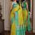 Parrot green soft silk blend banarasi jacuard work festive saree with unstitched blouse piece