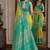 Parrot green soft silk blend banarasi jacuard work festive saree with unstitched blouse piece