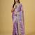 purple color smart tissue fabric sequins work smart bollywood saree