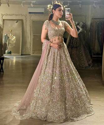 Embroidered Sequin Lehenga Choli with Dupatta for Festive and Wedding Wear 1