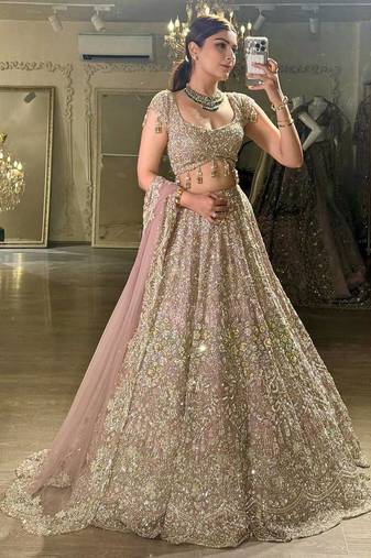Embroidered Sequin Lehenga Choli with Dupatta for Festive and Wedding Wear
