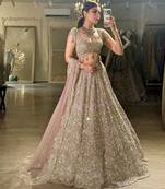 Embroidered Sequin Lehenga Choli with Dupatta for Festive and Wedding Wear