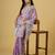 purple color smart tissue fabric sequins work smart bollywood saree