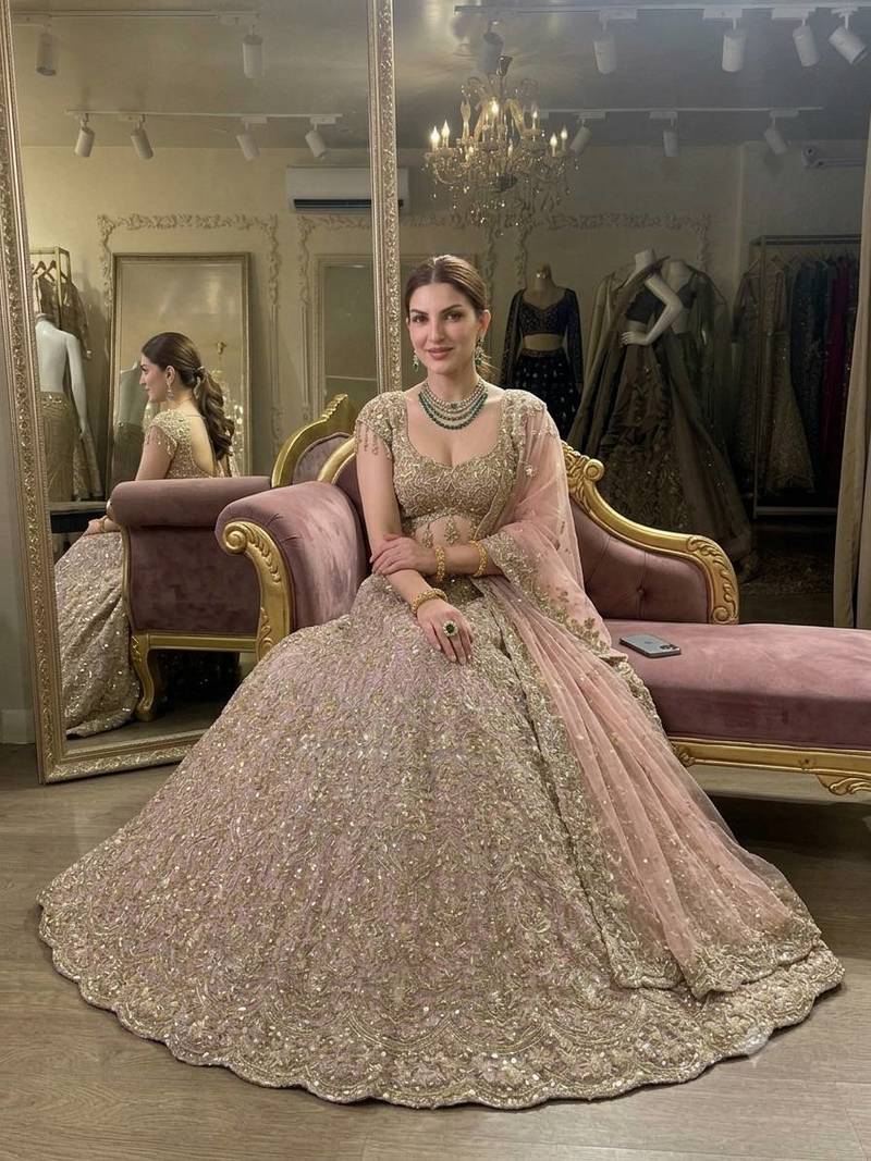 Embroidered Sequin Lehenga Choli with Dupatta for Festive and Wedding Wear