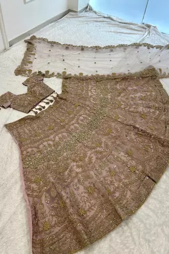 Embroidered Sequin Lehenga Choli with Dupatta for Festive and Wedding Wear
