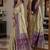 Cream soft silk blend banarasi jacuard work festive saree with unstitched blouse piece