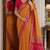 Masturd yellow soft silk blend banarasi jacuard work festive saree with unstitched blouse piece